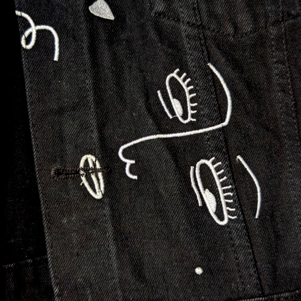 Black Patterned Women's Jacket - Picture 5 of 5